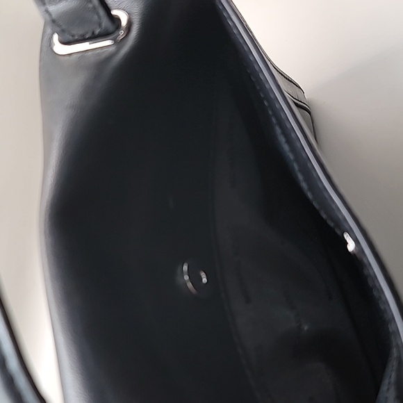 Michael Kors MK Whitney Leather Small Satchel Handbag Black Crossbody Neutral - Picture 9 of 12